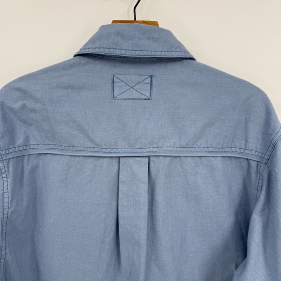 Free People We The Free Made For Sun Linen Oversized Button Down Shirt Blue S - Picture 12 of 12
